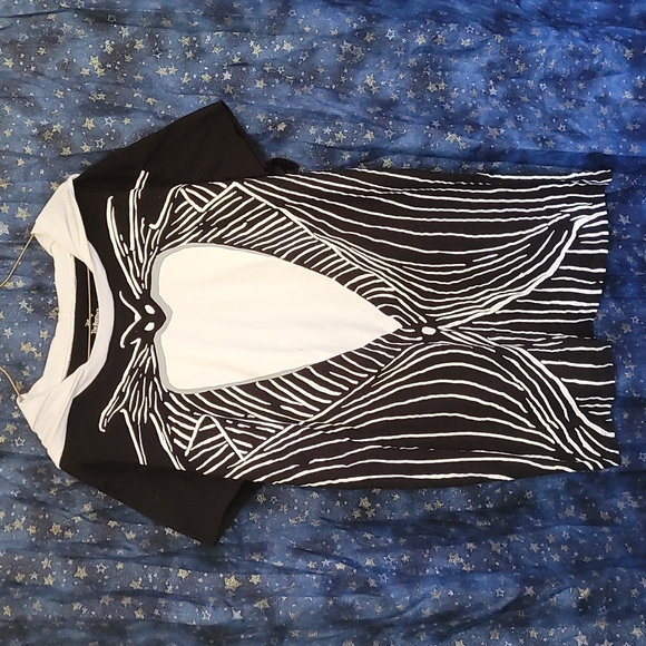 Disney Tim Burton's Nightmare Before Christmas Jack Skellington Hoodie T-shirt - Picture 5 of 13